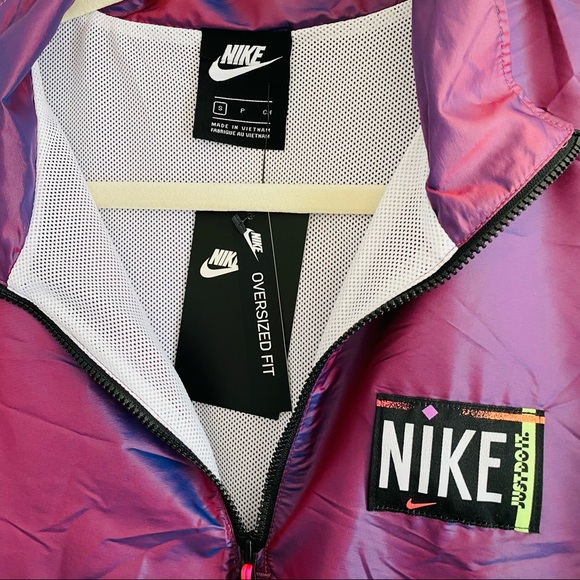 New Nike washed woven festival jacket in purple and pink ombre - Picture 7 of 8